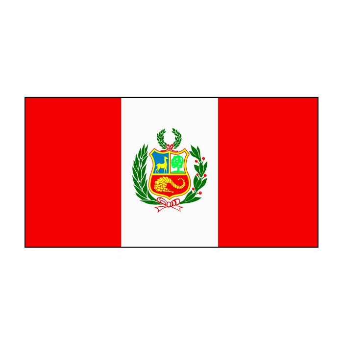 Peru Flag with Crest