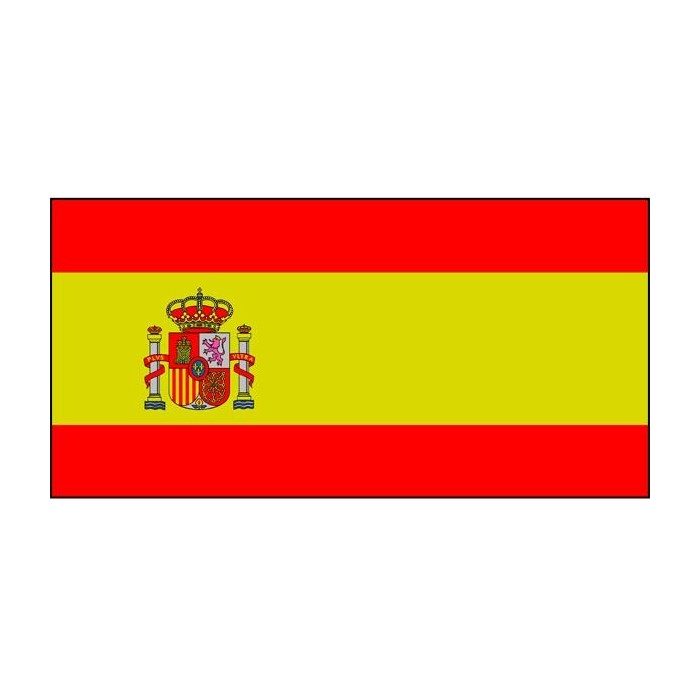 Spain with crest fully sewn flag, Spain crest hand sewn flag