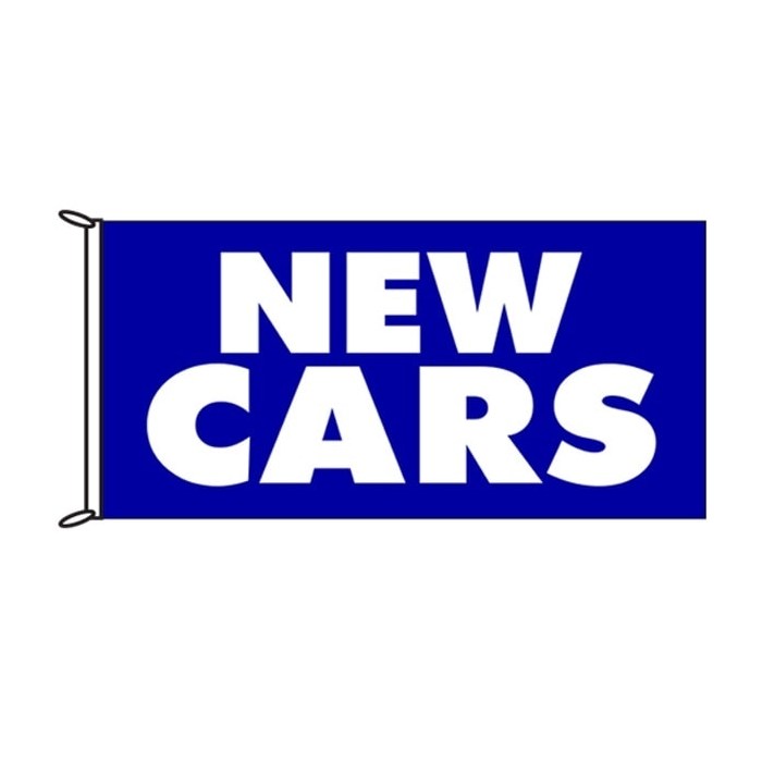 New Cars Flag Blue