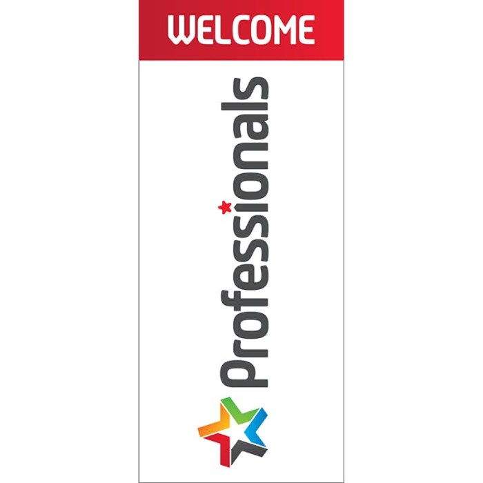 Professionals 'Welcome' Pull Up Banner