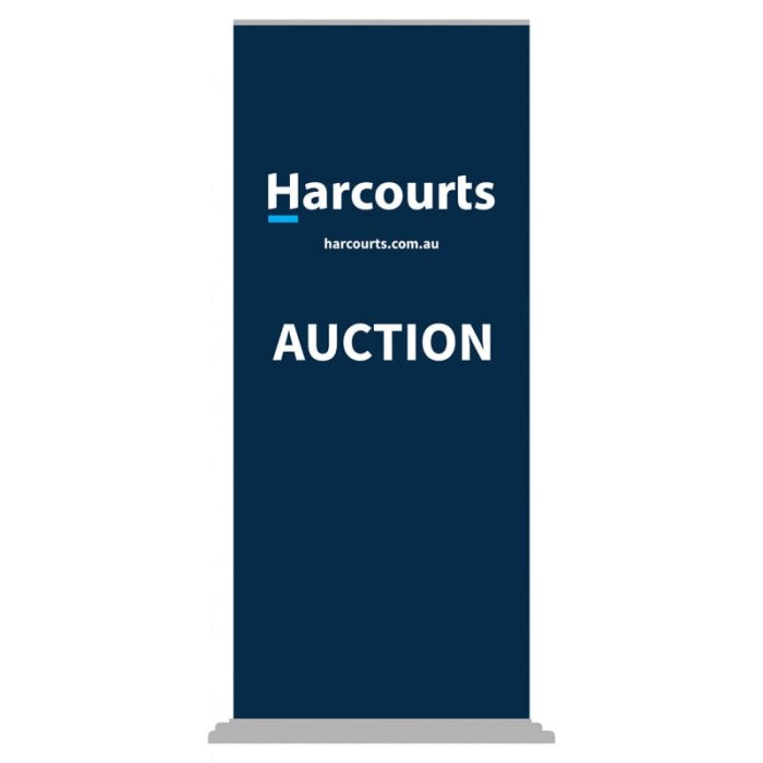 Harcourts Auction Pull Up Banner