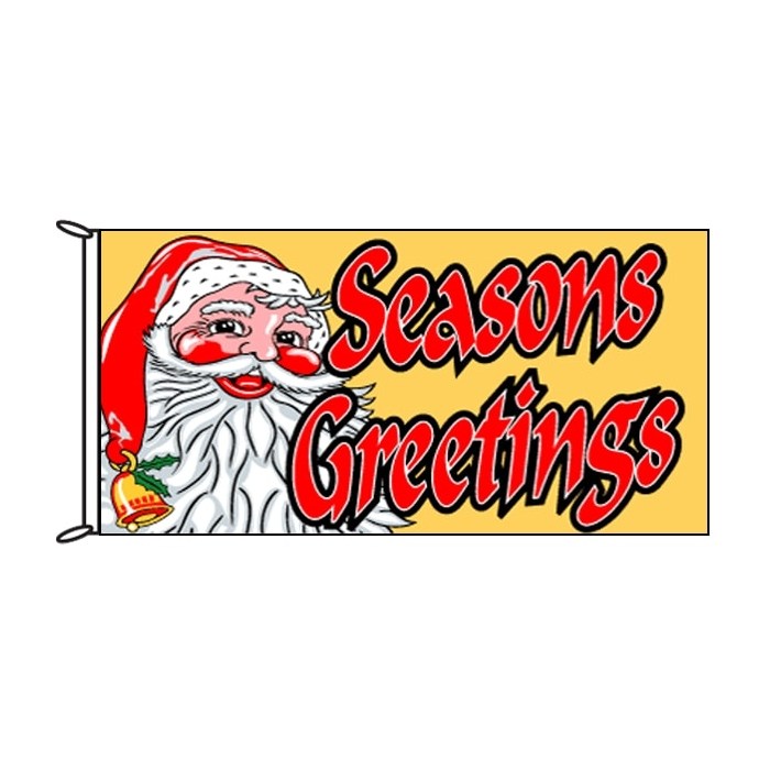 Seasons Greetings Flag (yellow background)