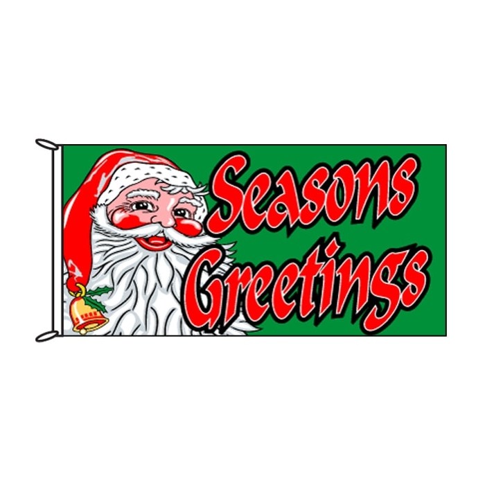 Seasons Greetings Flag (green background)