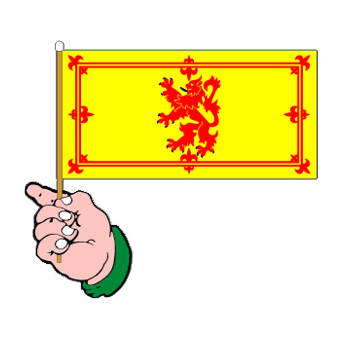 Scottish Rampant Lion Hand Flag Handwaver