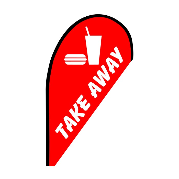 Take Away Small Teardrop Flag