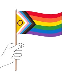 Intersex Inclusive Progress Pride Flag Handwaver