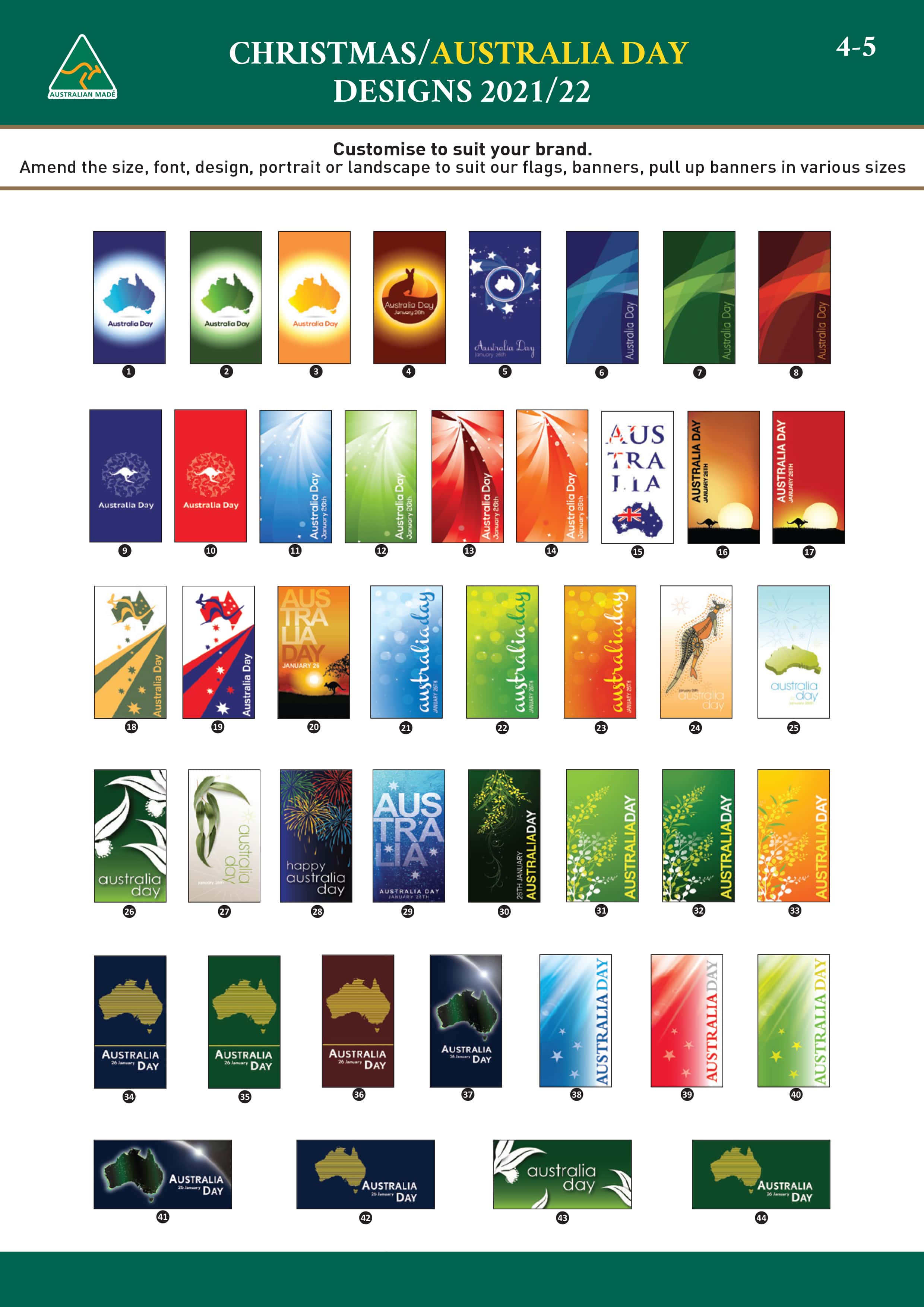 Australia Day Flags Brochure